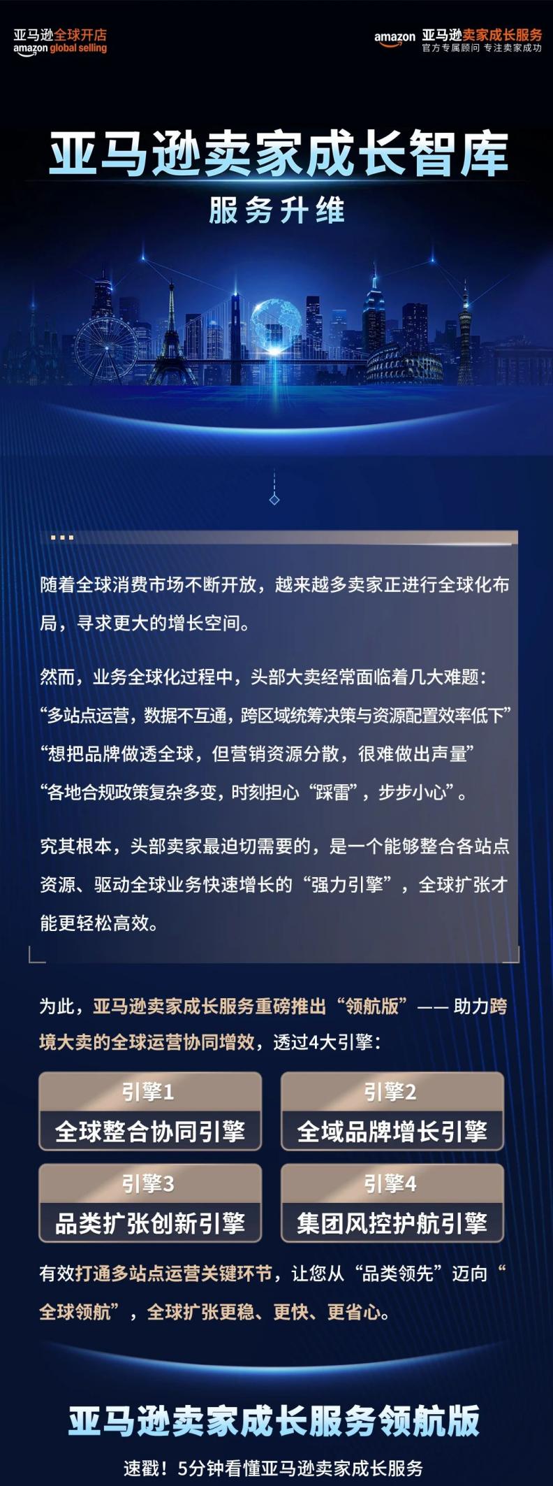 亚马逊卖家成长智库新服务上线，破解全球化难题、驱动业务升维！
