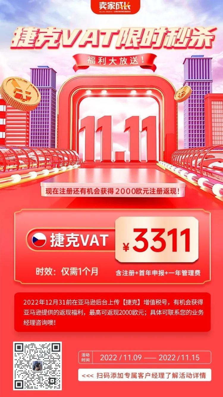 2000歐元返現(xiàn)！這些站點(diǎn)賣家有福了！