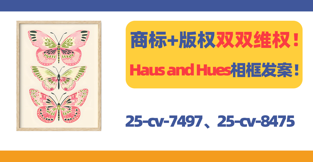 商标+版权双双维权！

Haus and Hues相框发案！