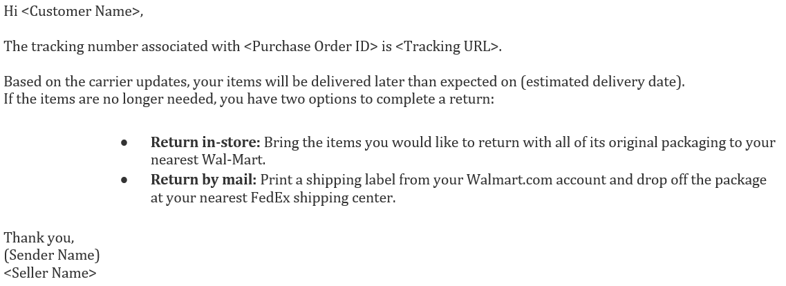 消息中心常見回復模板