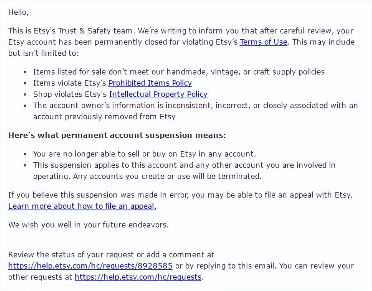 如何申诉Etsy店铺?
