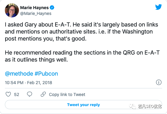 谷歌一直以来持续的算法 E-A-T