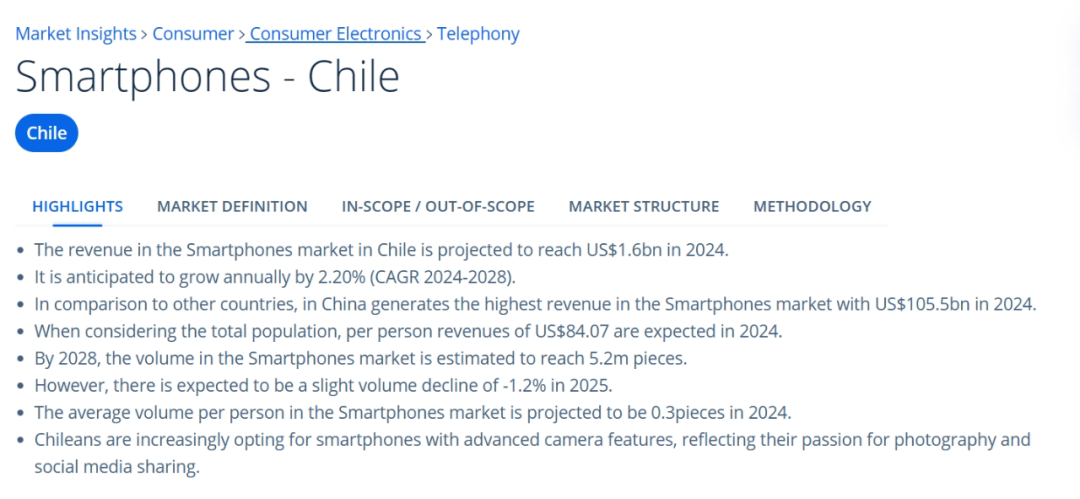 探寻智利消费电子市场的无限可能,37.9亿美元蓝海等你加入!