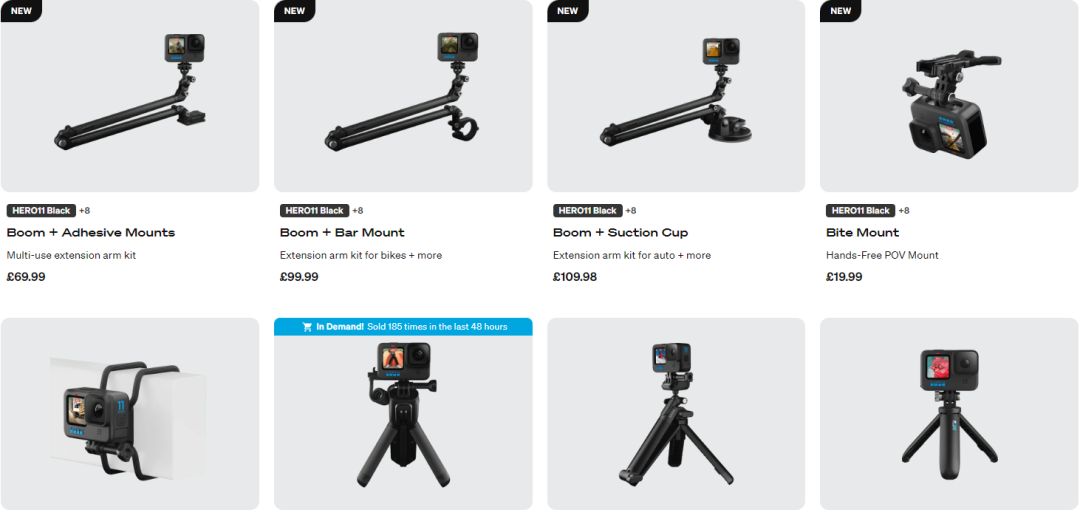 极限运动专用相机GoPro版权维权，9组产品图片展示