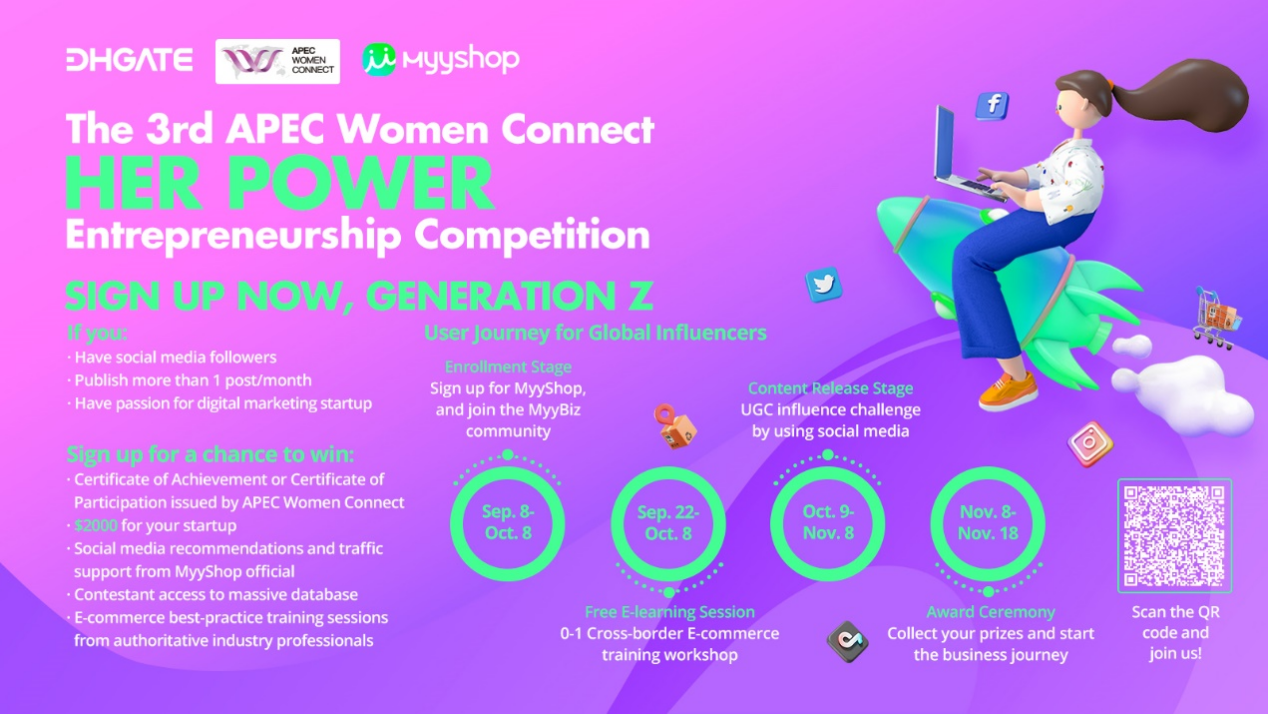 Z世代集合！第三届“她力量”全球社交电商女性创业大赛启动