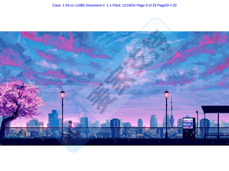 24-cv-11885，keith连环新案之Ronald Kuang日系动漫风版权大作战