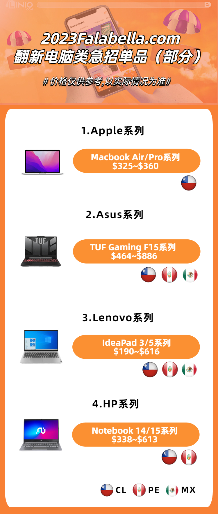 看过来!falabella.com最新翻新产品规则及急招产品清单