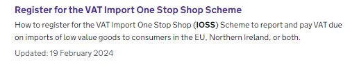 跨境卖家拓展欧洲业务好时机!英国IOSS自3月1日起开放注册!