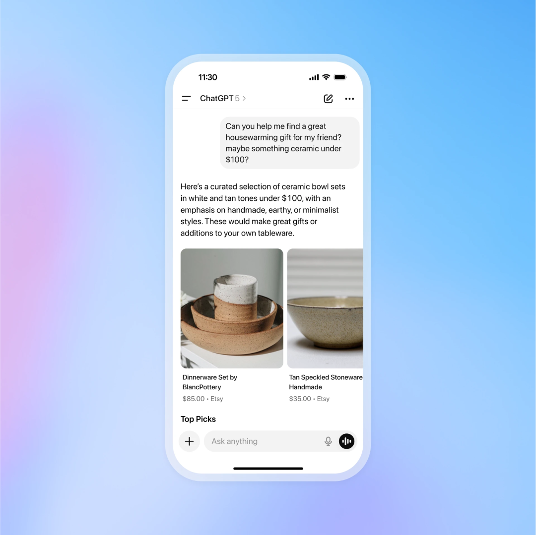 重磅!Shopify 商家将能够通过 ChatGPT 对话直接进行销售~