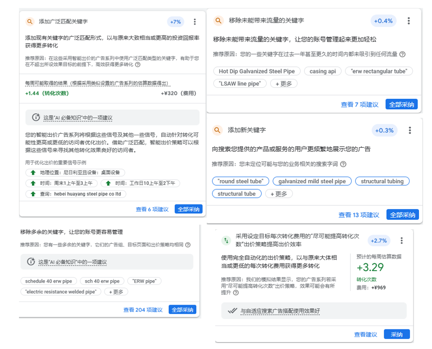 谷歌广告实操干货：优化得分+自动采纳建议