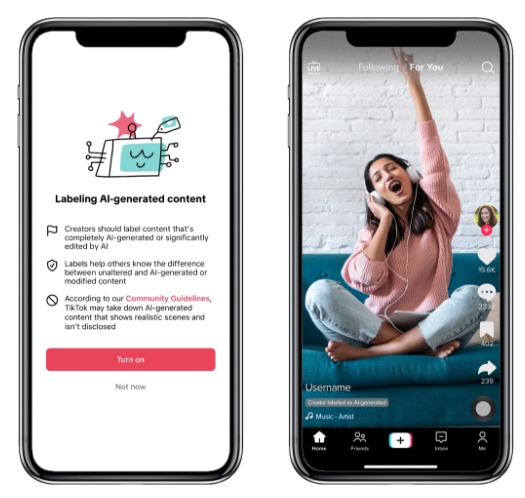 TikTok欲推人工智能内容标记功能，未标记将被下架
