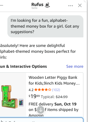 亚马逊AI推荐Rufus深度研究及理论应用数据报告