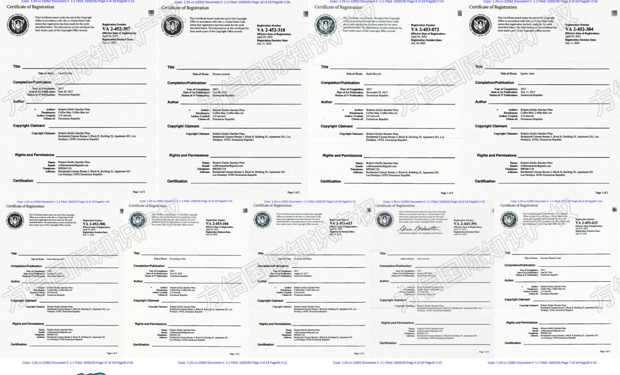 这些版权插画高危！艺术家Coffee Man Art版权TRO！