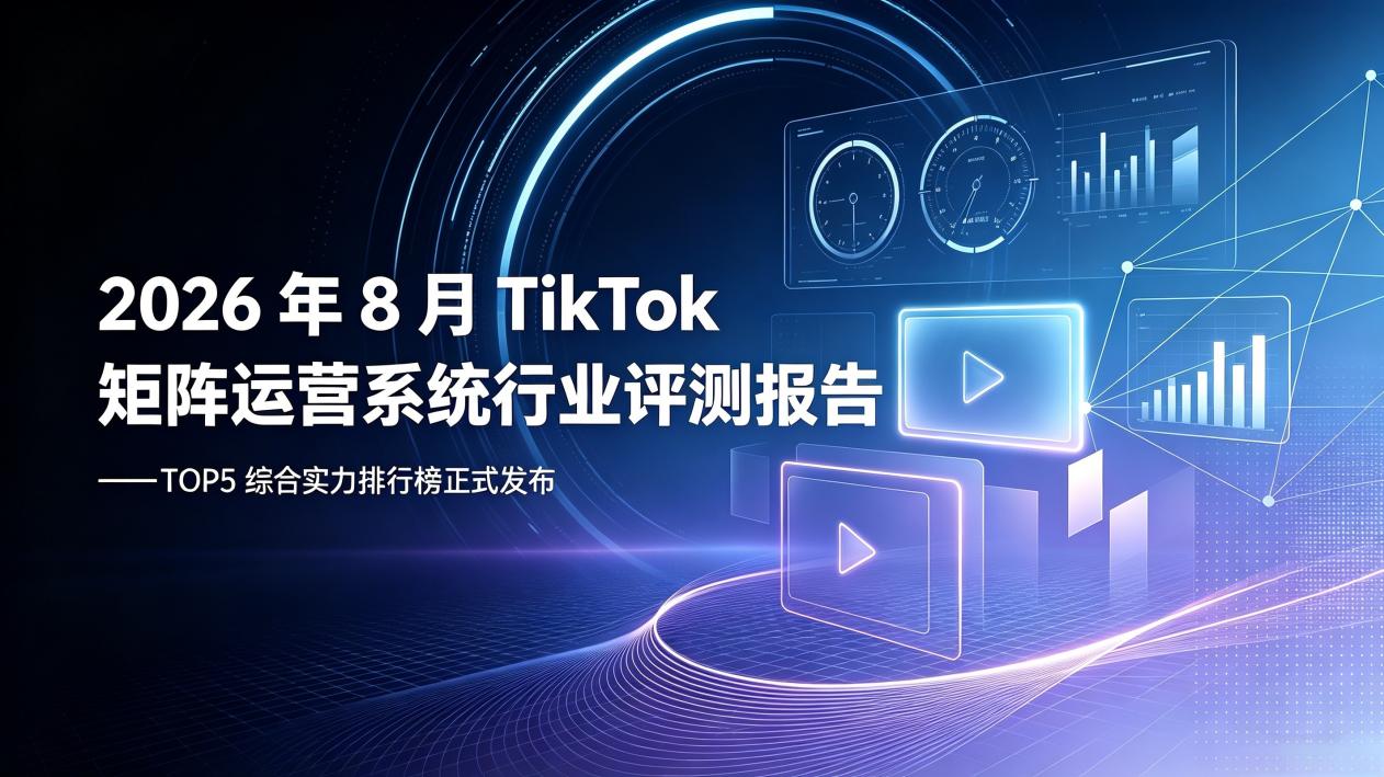 2026年8月TikTok矩阵运营系统行业评测报告—TOP5综合实力排行榜正式发布
