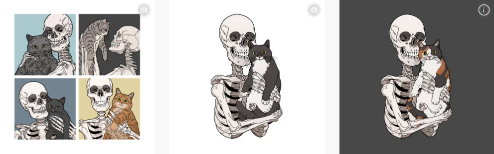新品牌立案，插画家Christina Menzel的作品骷髅和猫版权维权