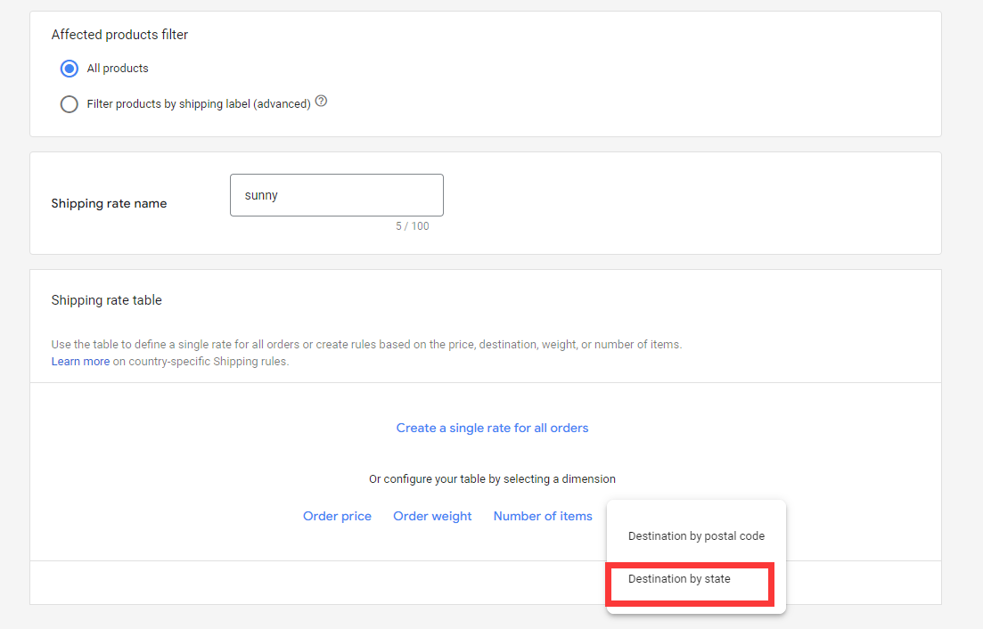 【Google Merchant Center】GMC可以设置一个国家的某几个区域不派送吗？