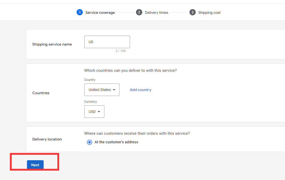 【Google Merchant Center】GMC可以设置一个国家的某几个区域不派送吗？