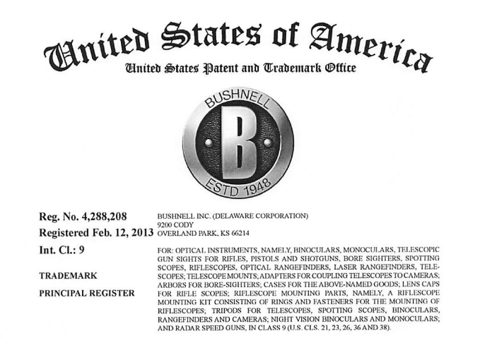 Bushnell倍视能光学运动品牌商标维权，9类目的卖家要小心！