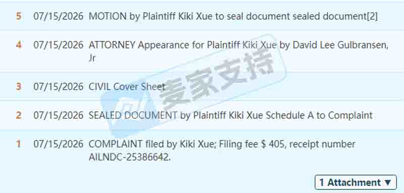 26-cv-08367，国际时尚圈的中国土著Kiki Xue跨境维权进行时，注意排查下架