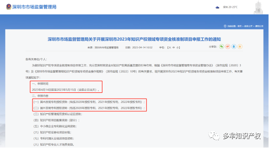 资助申请！深圳市2023年度发明专利资助申请指南，请查收！