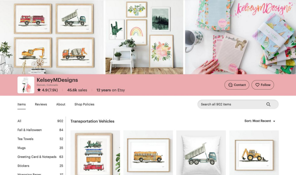 这5幅治愈系水彩画勿用！涉及装饰画、贴纸、马克杯等...