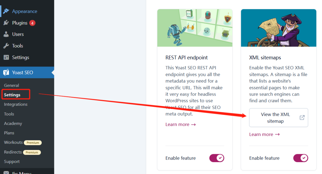 Yoast SEO插件生成的站点地图，显示无法抓取，如何解决