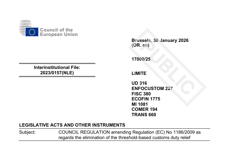 欧盟免税时代终结！7月1日开始征收新关税