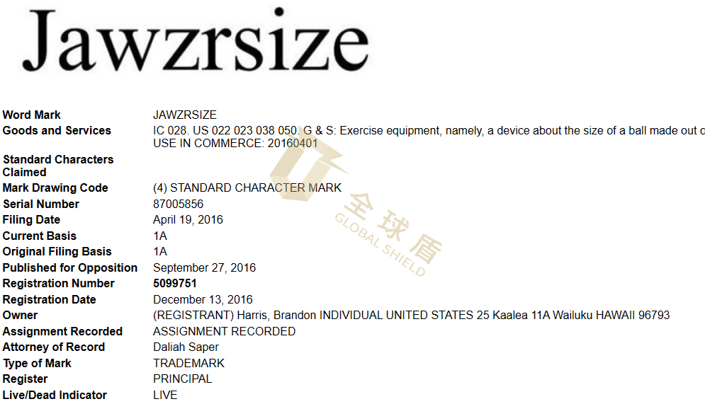 [22-6876] Saper Law律所代理JAWZRSIZE发案，已通过TRO！！