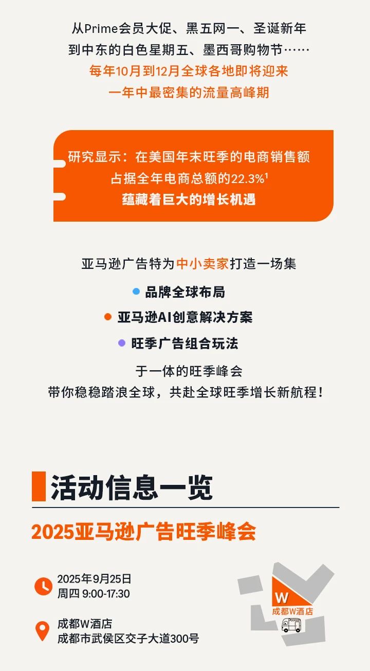 2025亚马逊广告旺季峰会将于9/25在成都盛大开幕