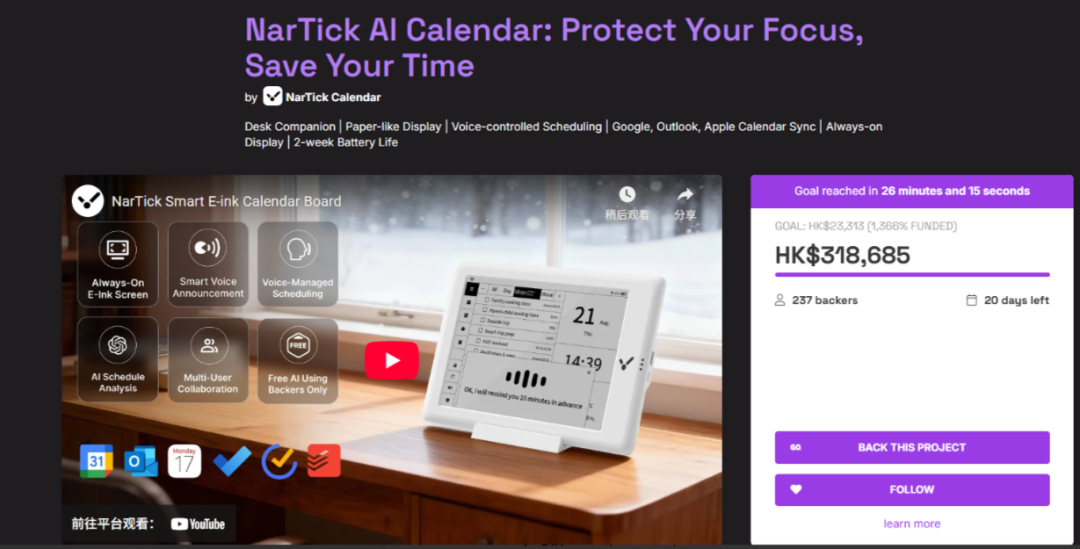 爆了！中国团队新品火到海外，预售已破 300 万美元