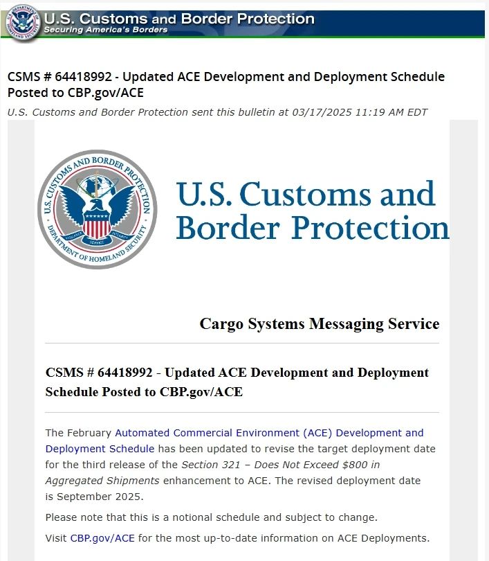 800美元豁免延期到9月实行？跨境人别被误导了！