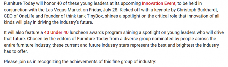 大健云仓总裁Iman荣登北美家居行业青年商业领袖双榜单