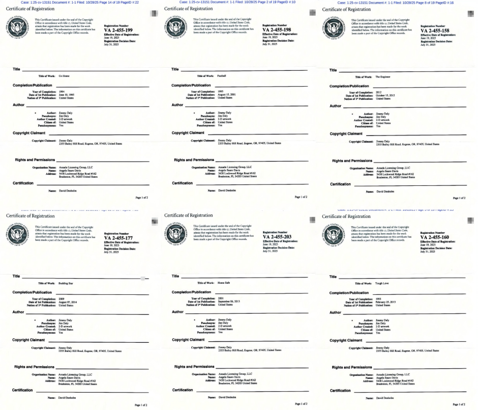 TRO进行时！Jimmy Daly怀旧版权画发案！