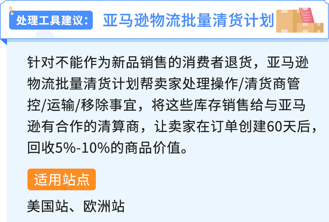 重磅！亚马逊退货商品处理方案上线！