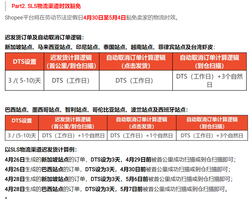 Shopee公告更新：Shopee2022年五一劳动节放假安排通知